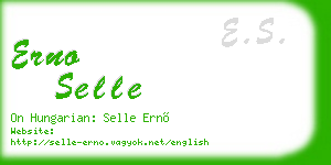 erno selle business card